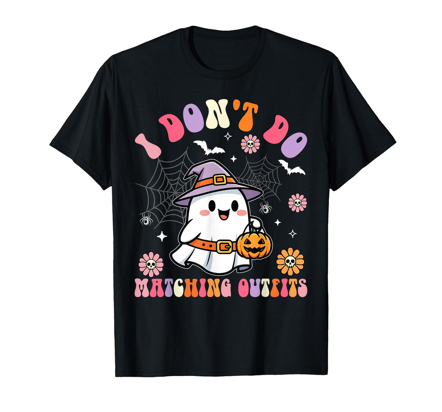 Matching Couple Halloween Spooky Boo Crew for Two T-Shirt
