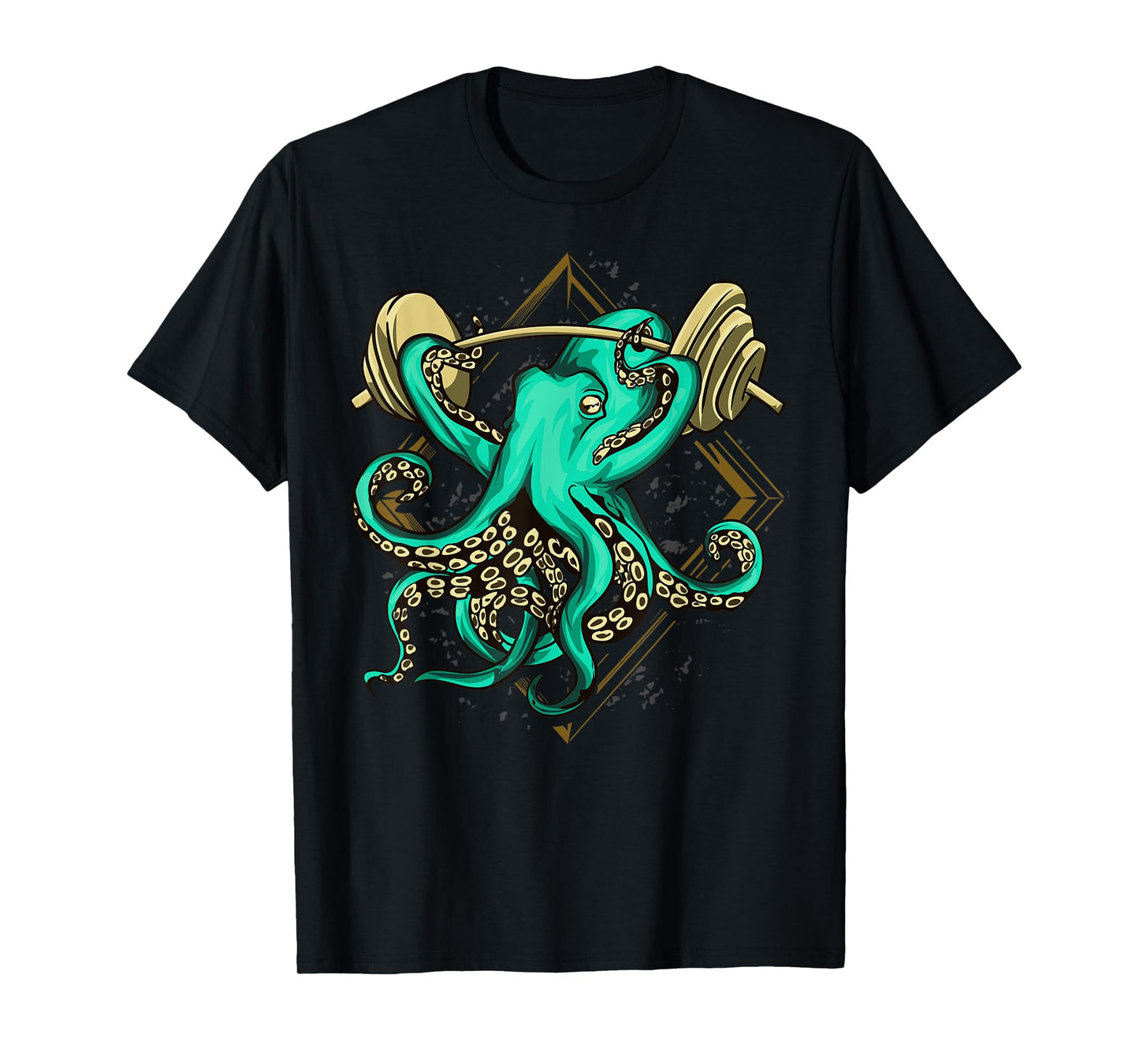 Octopus Weight Lifting Barbells Workout Fitness Bodybuilder T-Shirt