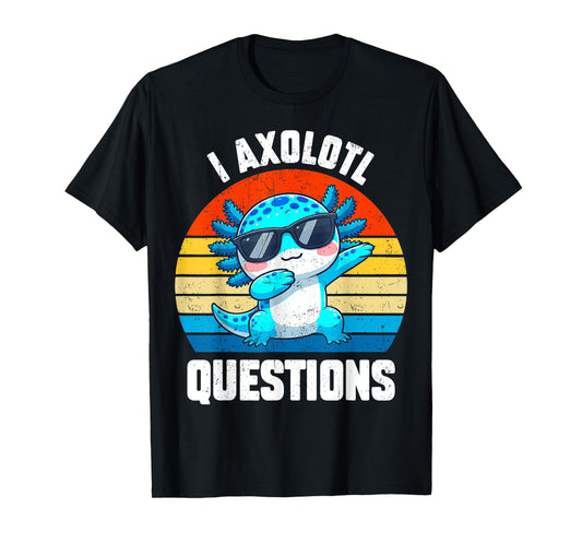 CuteI Axolotl Questions Kids Toddler Teens Boy Anime Kawaii T-Shirt