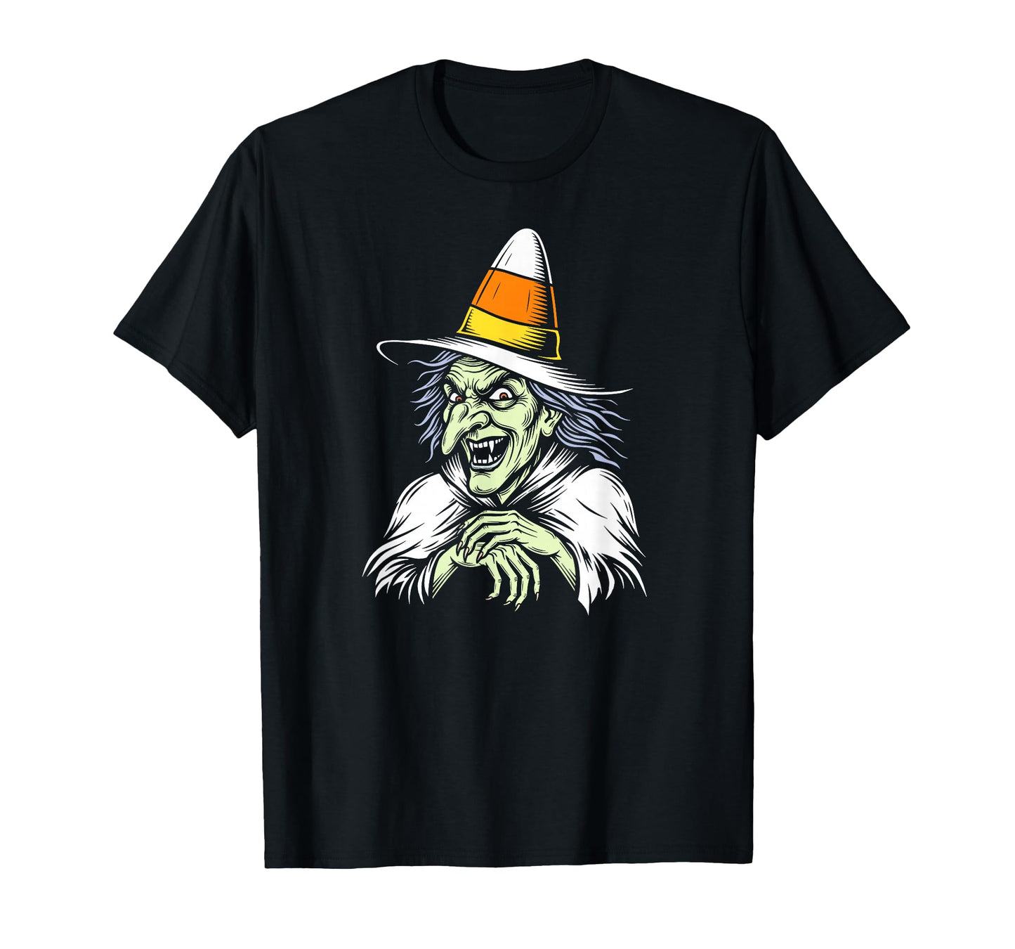Candy Corn Witch tee - Funny Halloween Treat Witches Hat T-Shirt