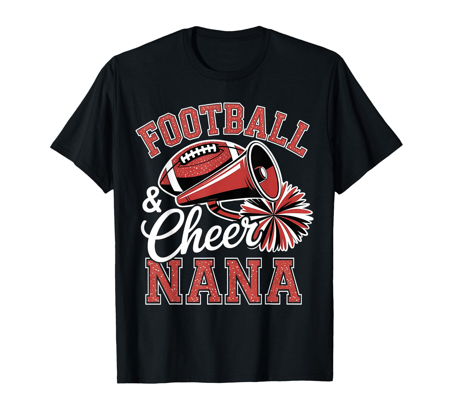 Football Cheer Nana for Women Men Vintage Cheerleader T-Shirt