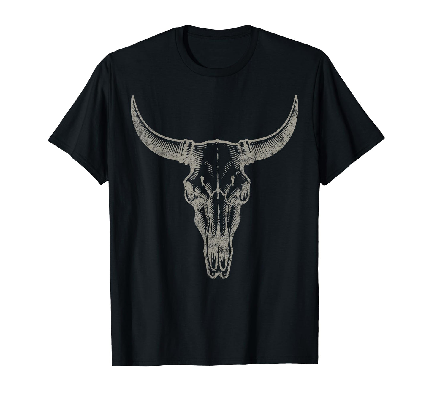 Cowgirl Cowboy Vintage Women Men Western Cow Skull Graphic T-Shirt