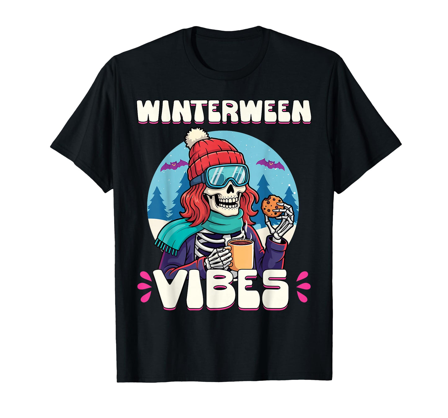 Winterween Vibes Winter Halloween Christmas Cookies T-Shirt