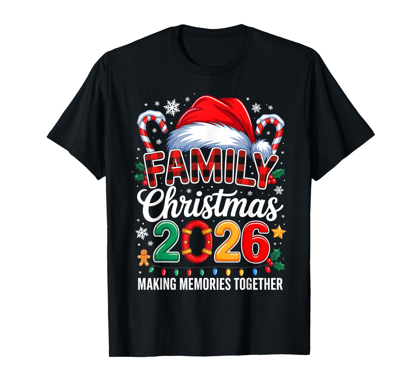 Family Christmas 2026 Matching Squad Santa Elf Funny Xmas T-Shirt