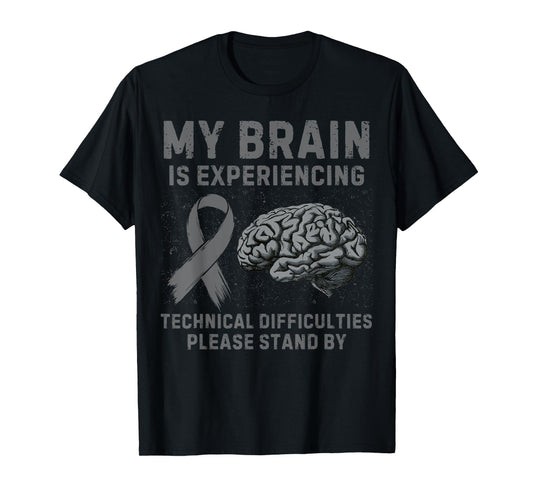 Brain Tumor Support Vintage Brain Tumor Awareness T-Shirt