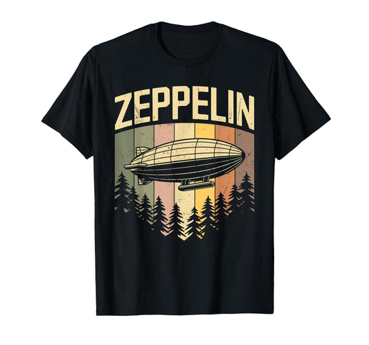 Retro Vintage Zeppelin Airship Aviation Blimp Women Men Kids T-Shirt