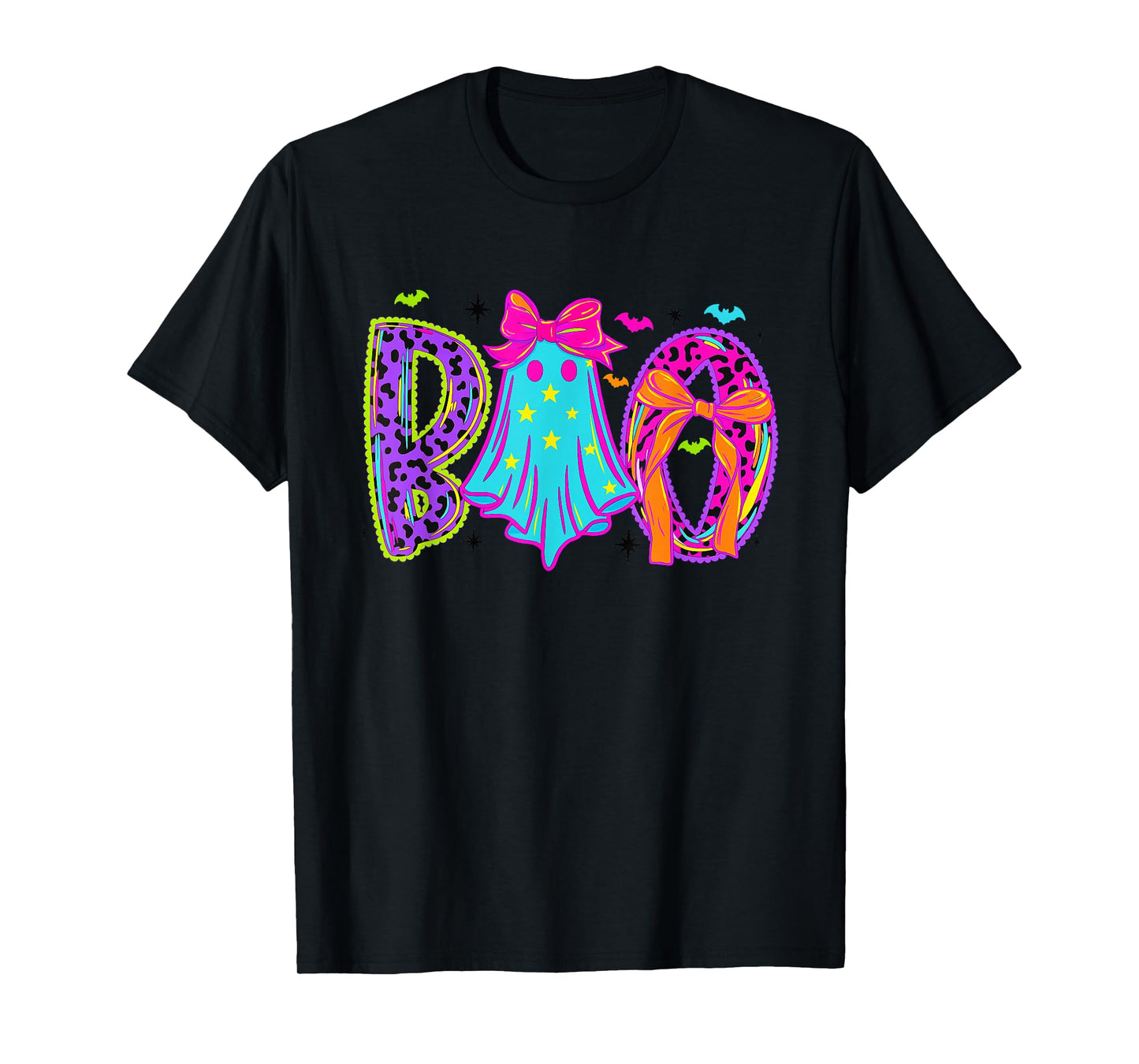 Lace Halloween Boo Ghost Witch Funny Spooky Season T-Shirt