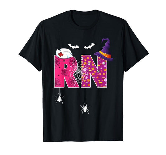 Funny Nursing Halloween Shirts Women, Rn Halloween Nurse T-Shirt