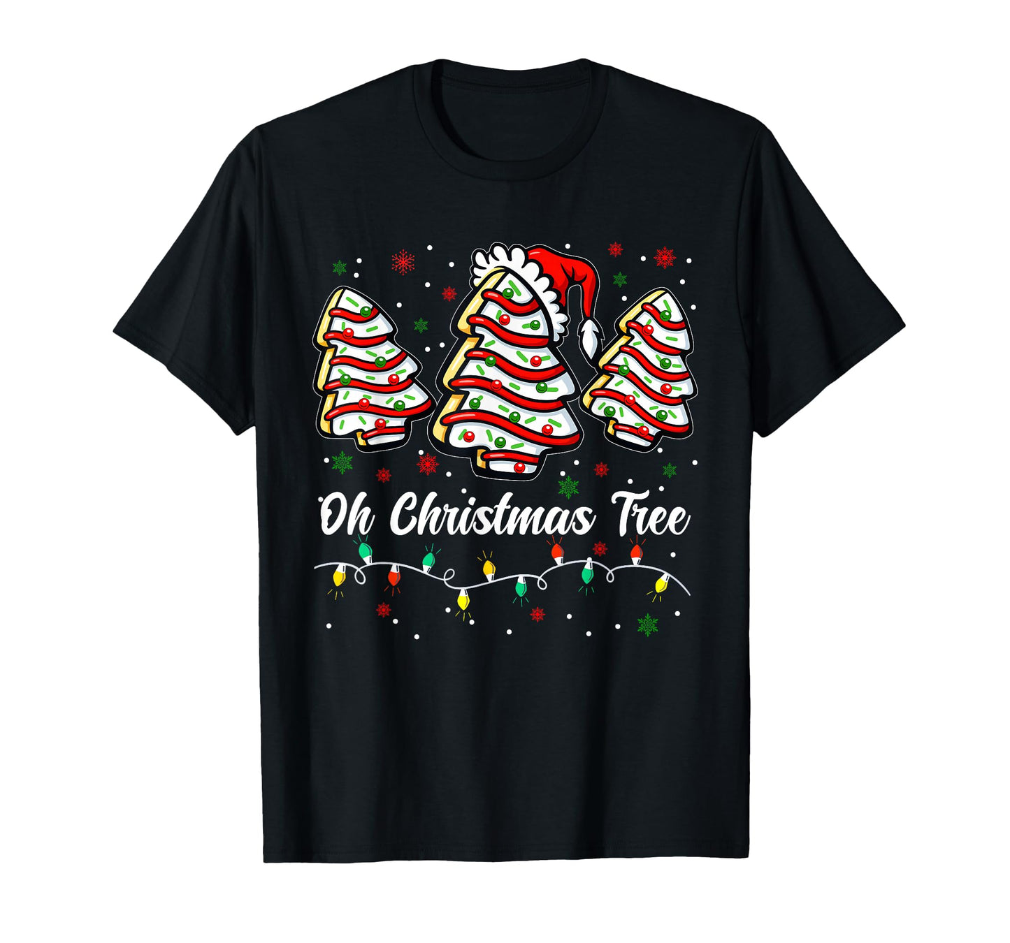 Oh Christmas Tree Cake Santa Christmas Xmas Men Women Kid T-Shirt
