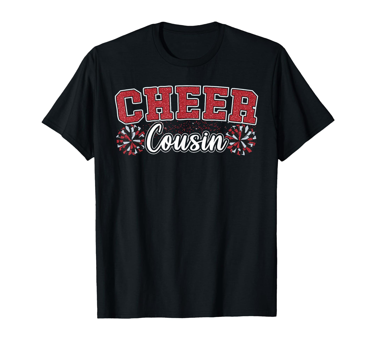 Red Cheer Cousin My Favorite Cheerleader Calls Me Cousin T-Shirt