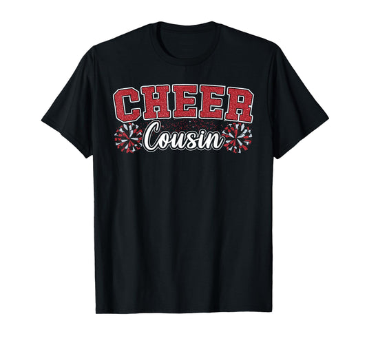 Red Cheer Cousin My Favorite Cheerleader Calls Me Cousin T-Shirt