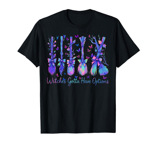 A Girl’s Gotta Have Options Retro Halloween Witches T-Shirt