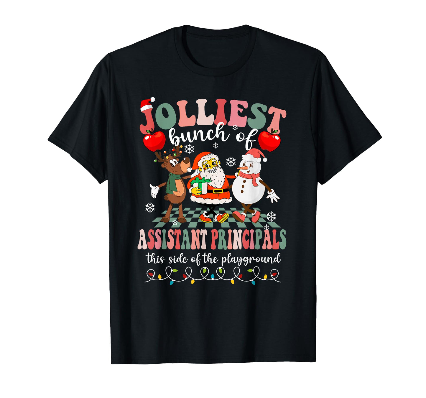 Funny Christmas Xmas Jolliest Bunch of Assistant Principals T-Shirt