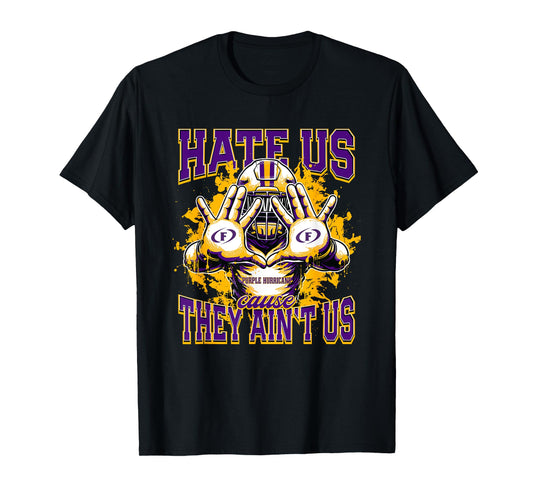 Fitzgerald Purple Hurricane Logo Hate Us Cause They Ain't HS T-Shirt
