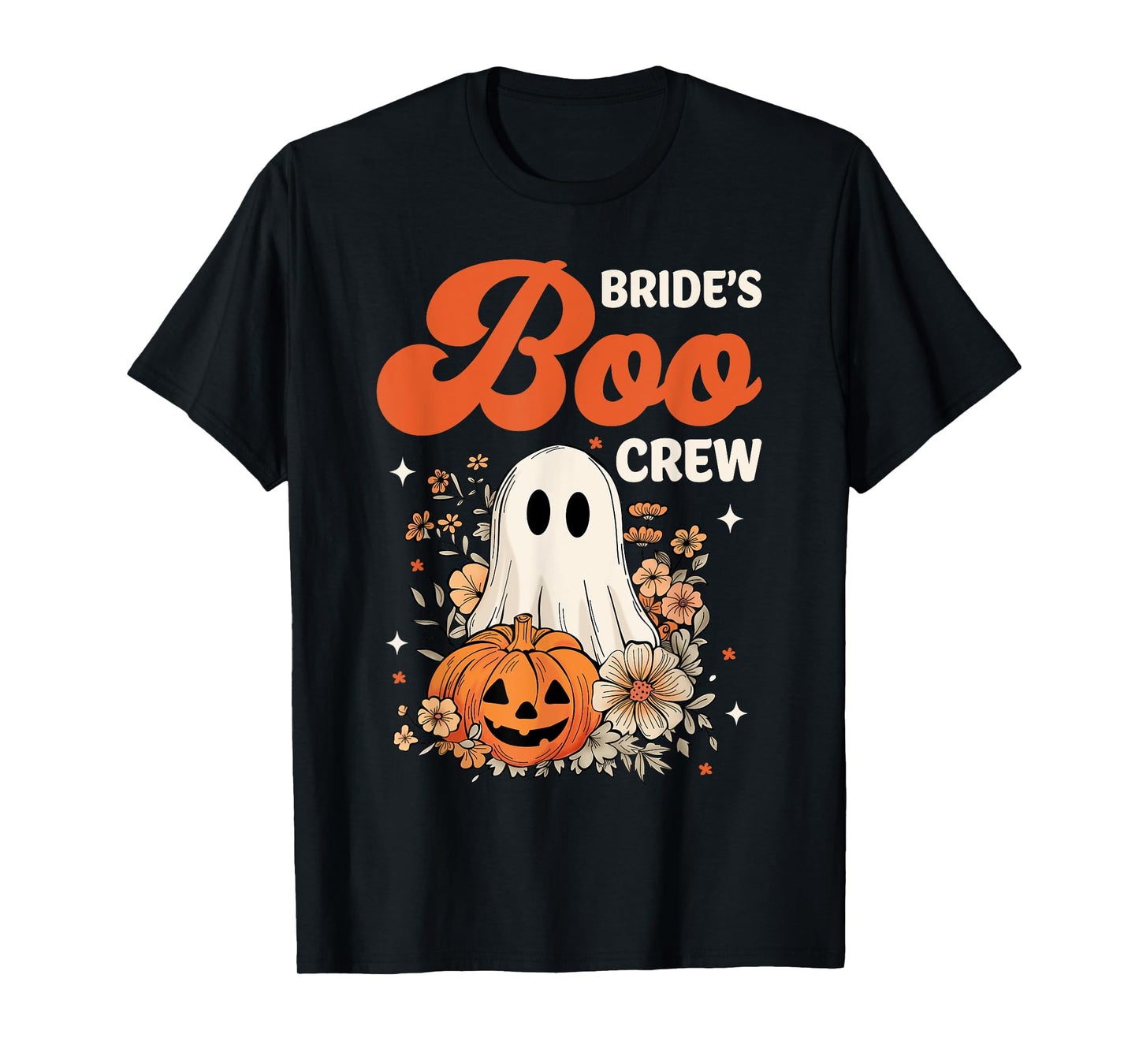 Bride's Boo Crew Wildflower Ghost Halloween Bachelorette T-Shirt