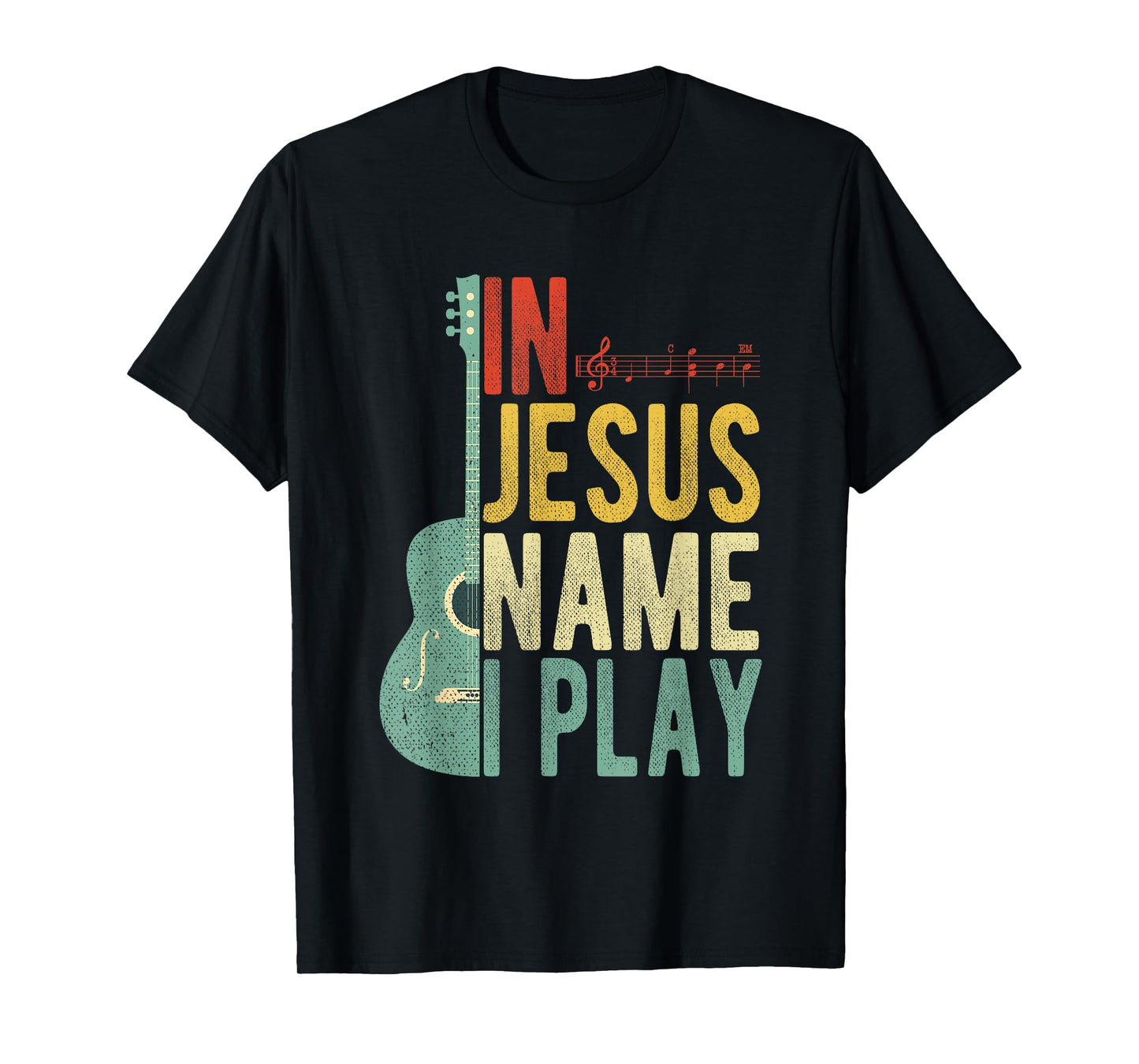 In Jesus Name I Play Guitar T-Shirt