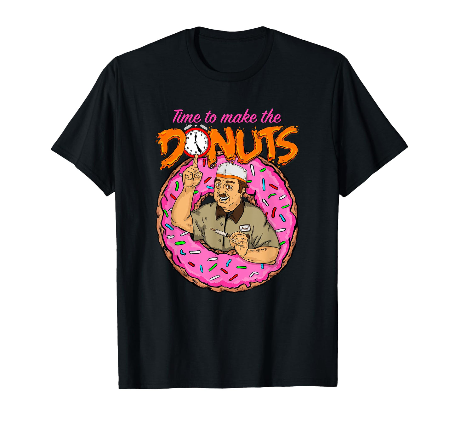 Time To Make The Donuts - funny vintage retro 80's humor tee T-Shirt