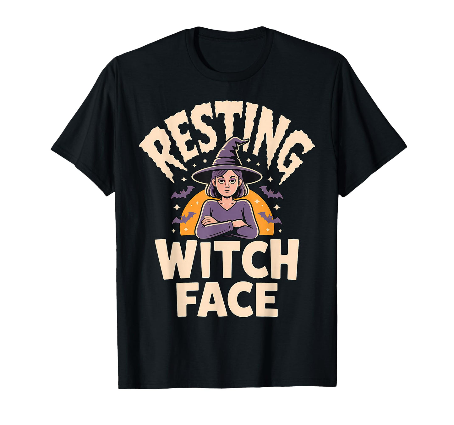 Resting Witch Face Funny Halloween Witch Spooky T-Shirt