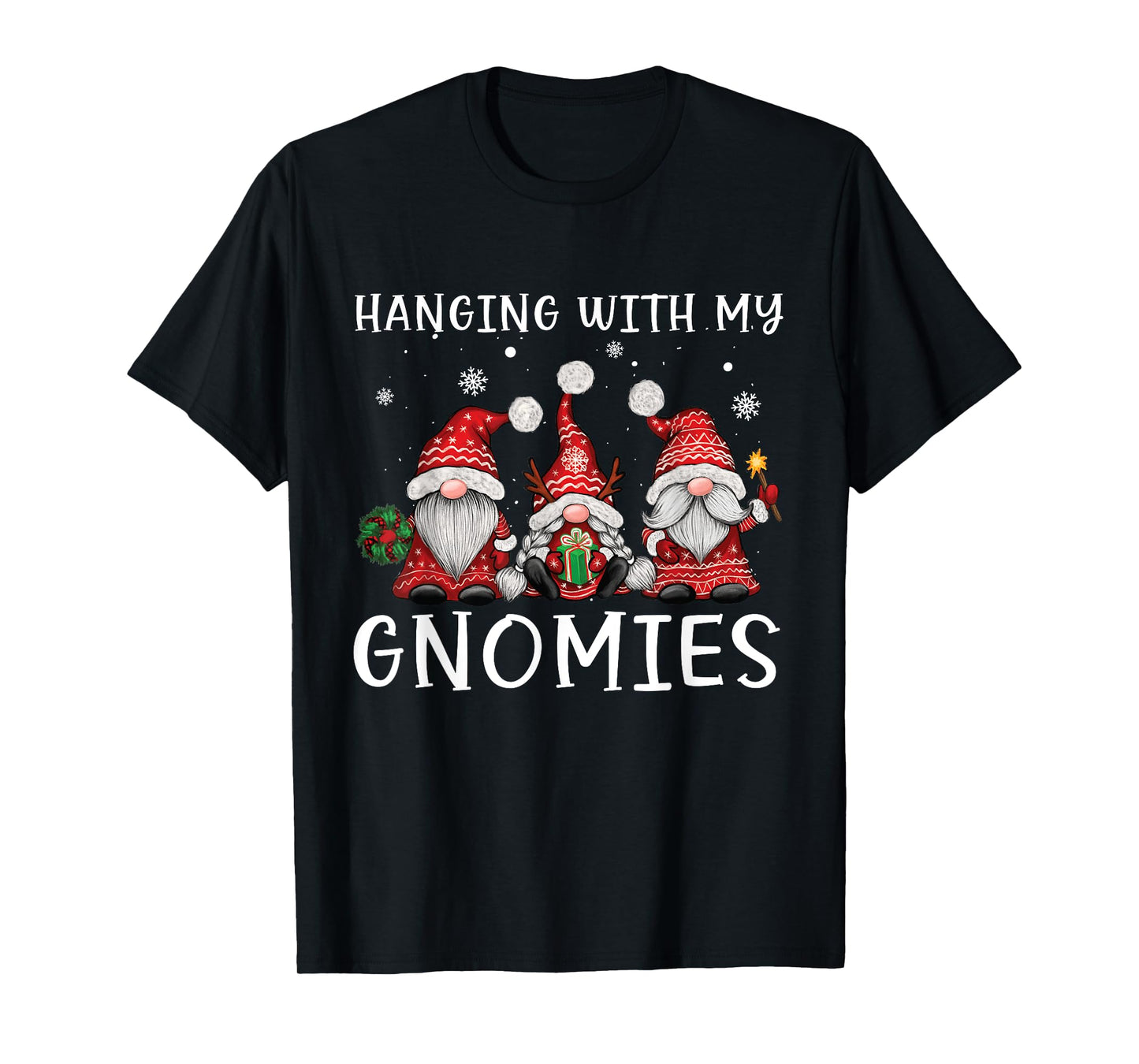 Hanging with My Gnomies Matching Family Christmas Gnome T-Shirt