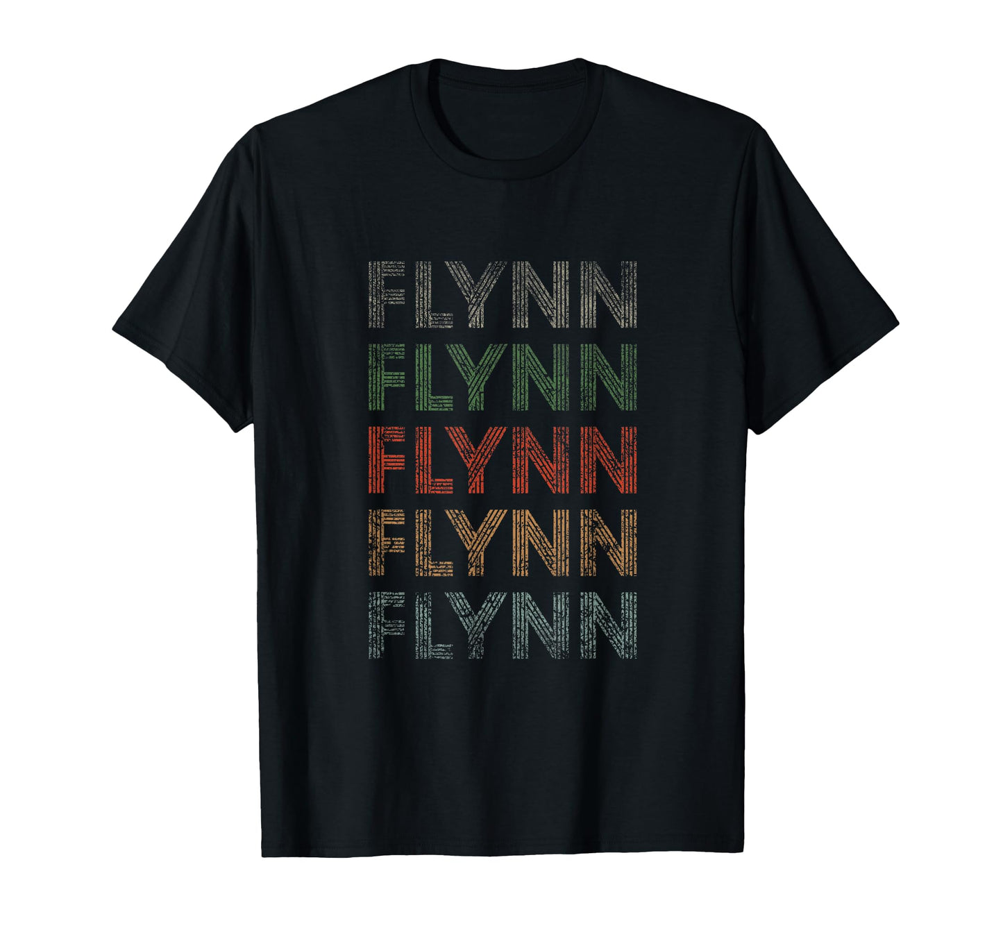Flynn First Name Grunge Style Vintage Retro T-Shirt