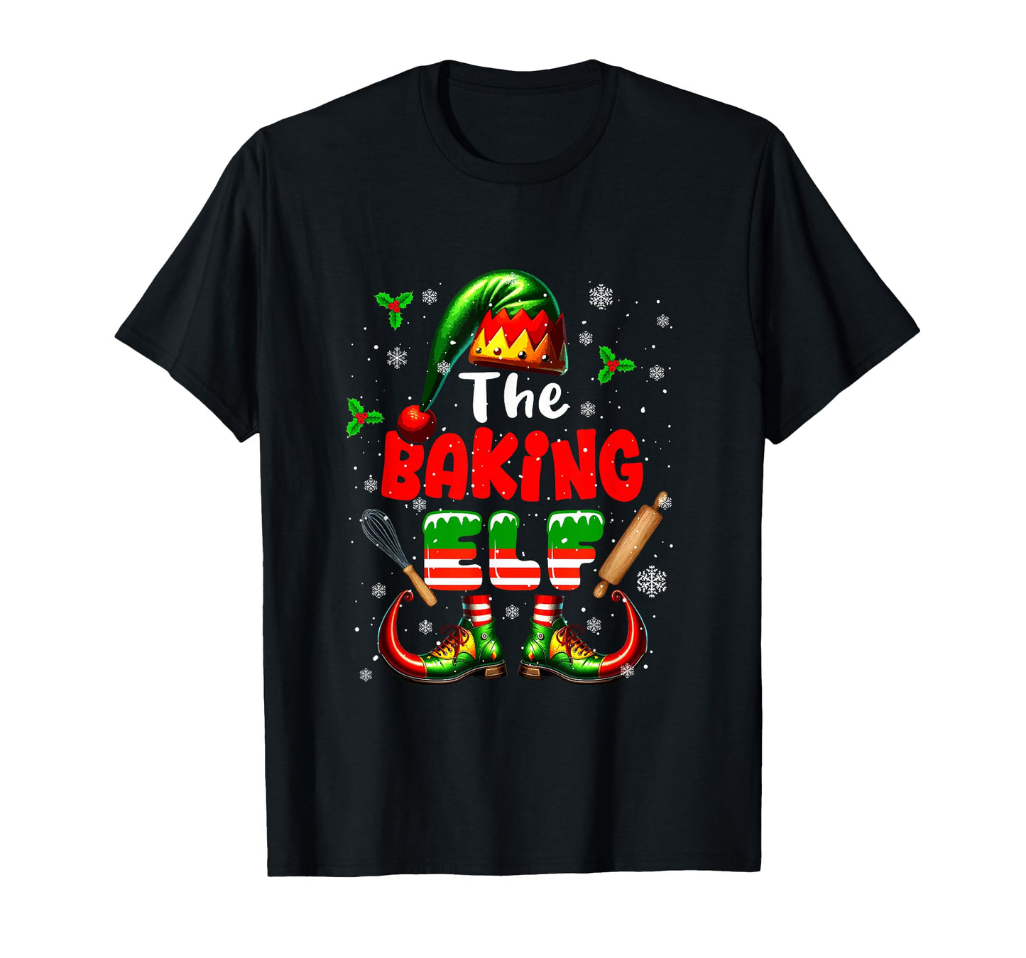 The Baking Elf Christmas Funny Job Team Matching Parties T-Shirt