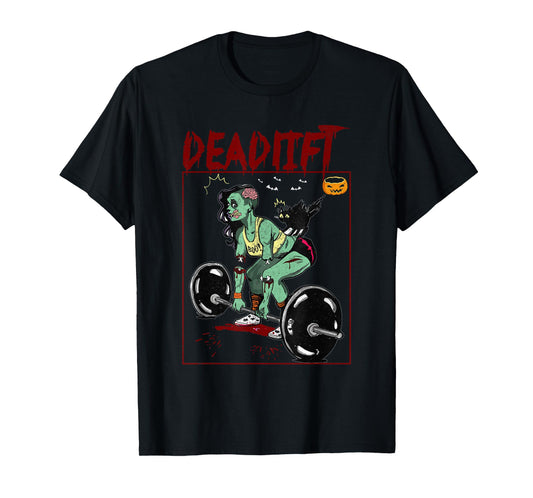 Deadlift Funny Halloween Costume Workout Exercise Fitness T-Shirt