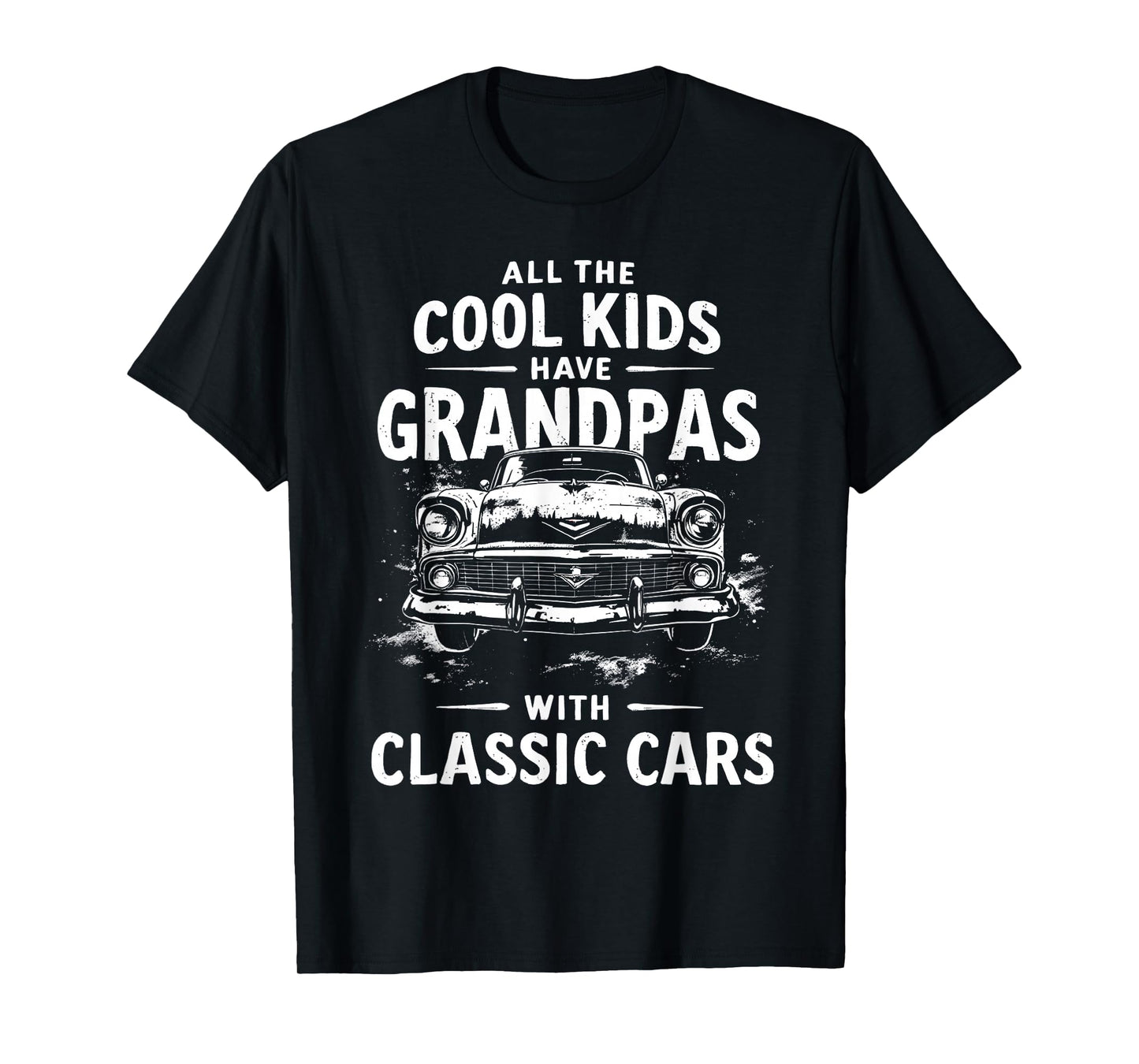 Car Guy Grandpas With Classic Cars Dad Old Car Enthusiast T-Shirt