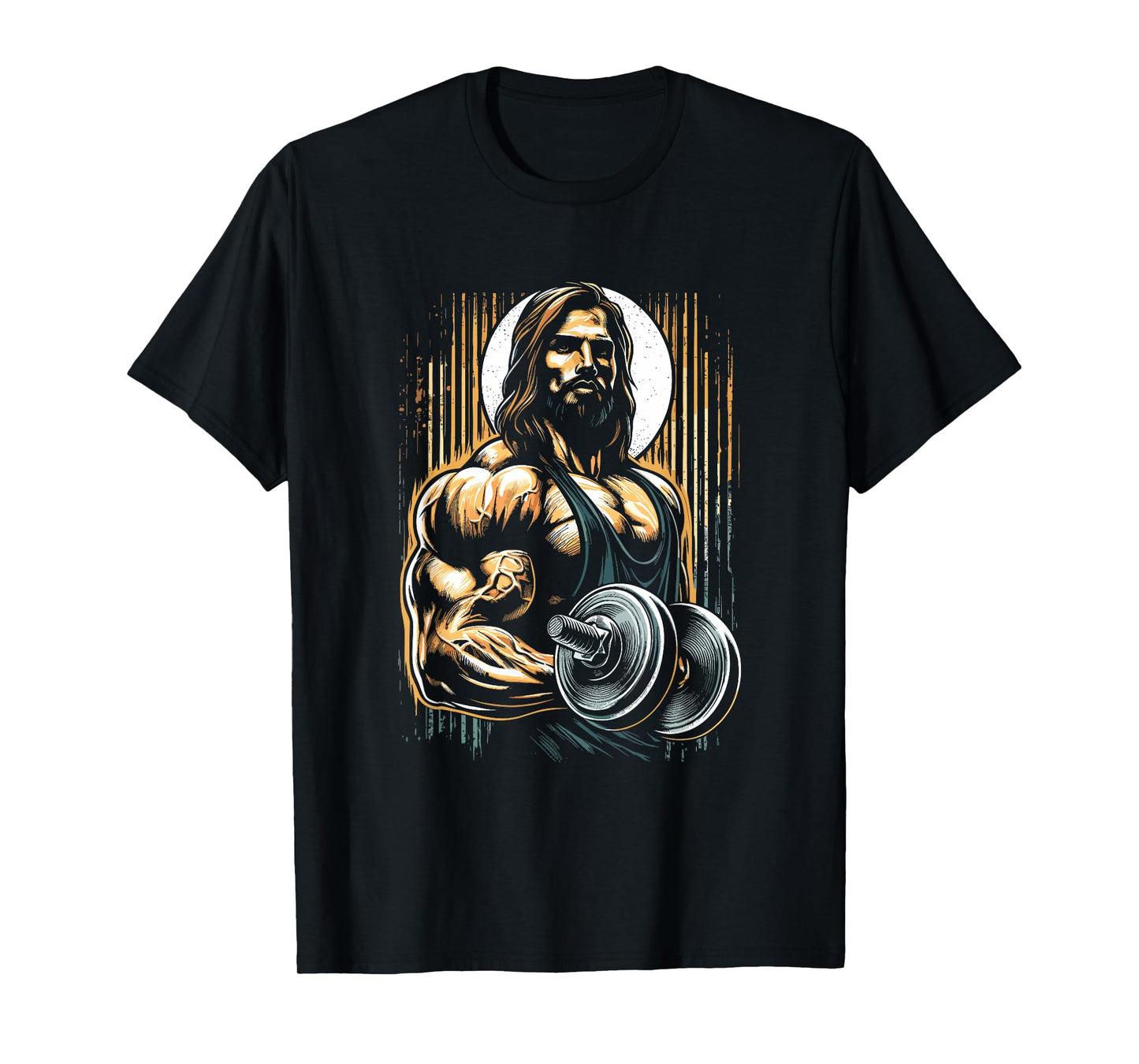Jesus Bodybuilder - Funny Weightlifting Jesus Gym Workout T-Shirt