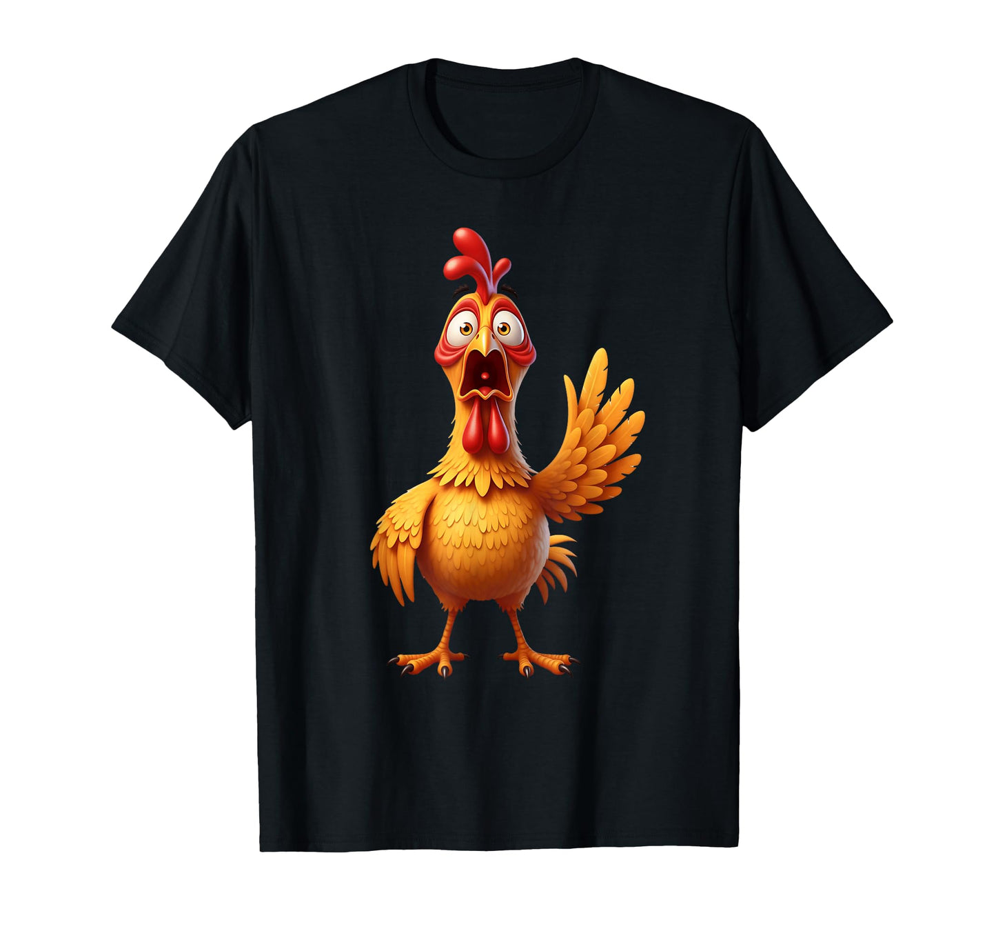 Halloween Funny Spooky Chicken with Eyes Out Women Kids T-Shirt