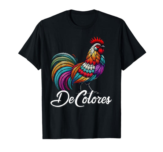 DeColores Cursillo Rainbow Rooster Catholic T-Shirt