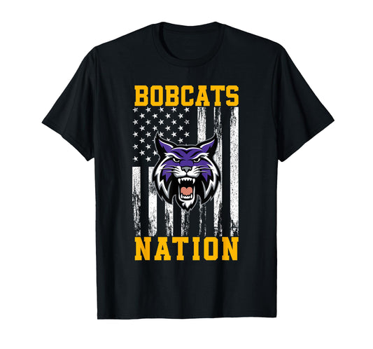 Hallsville Bobcats Logo Nation HS T-Shirt