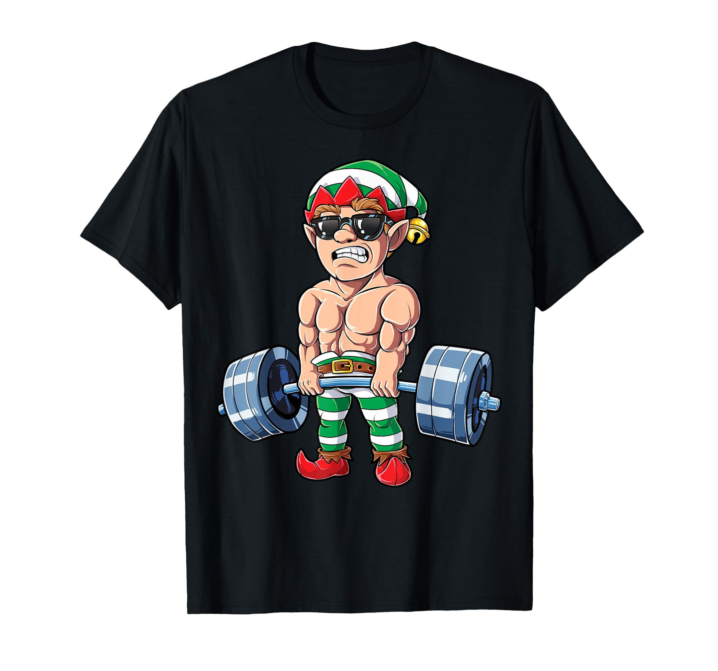 Eleven Weightlifting Christmas Fitness Gym Deadlift Xmas Men T-Shirt