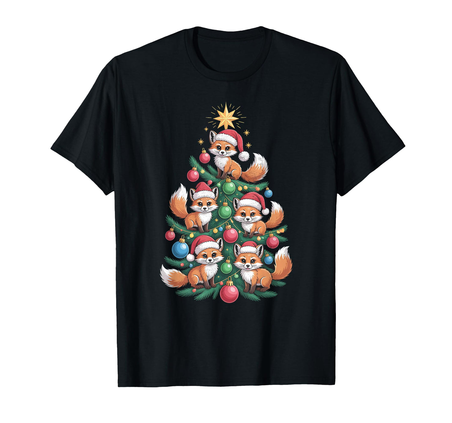 Fox Christmas Tree T-Shirt
