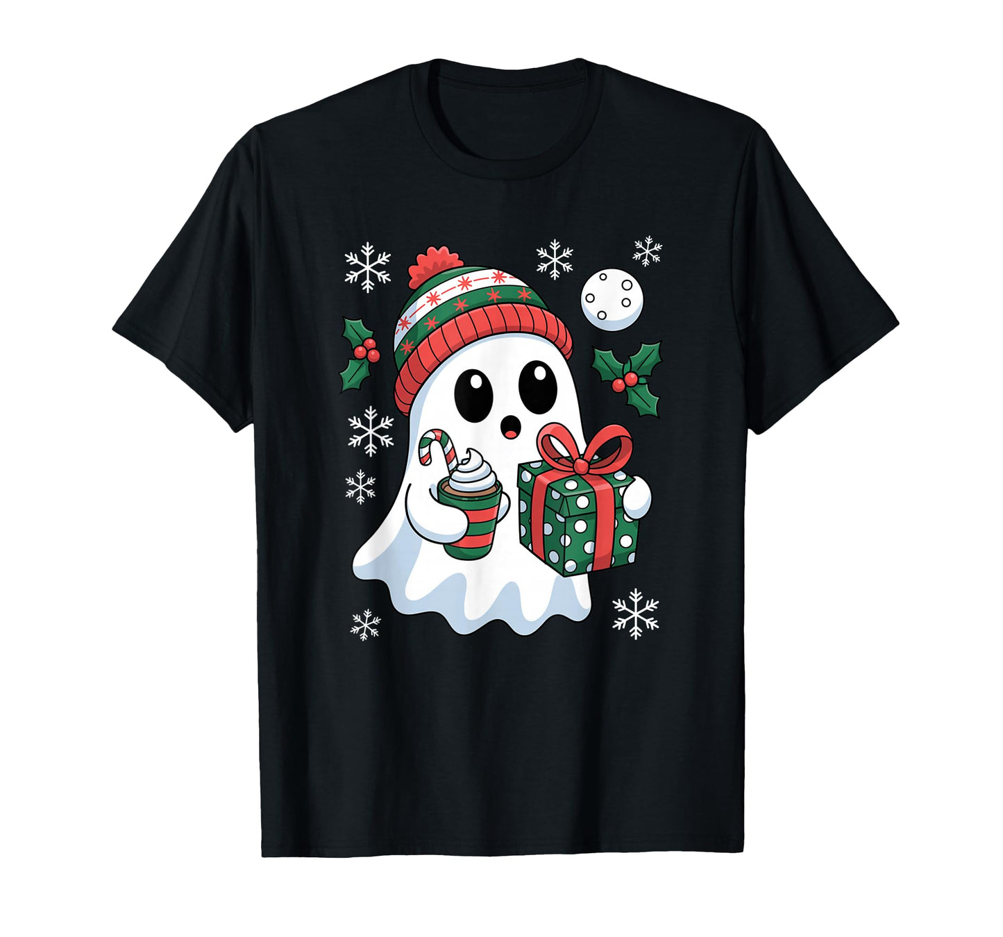 Ghost Christmas Santa Spooky Christmas T-Shirt