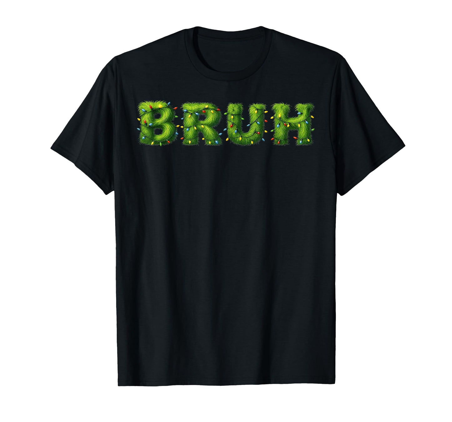 Funny Bruh Christmas Tree Xmas Pjs Pajamas Pajama Men Boy T-Shirt