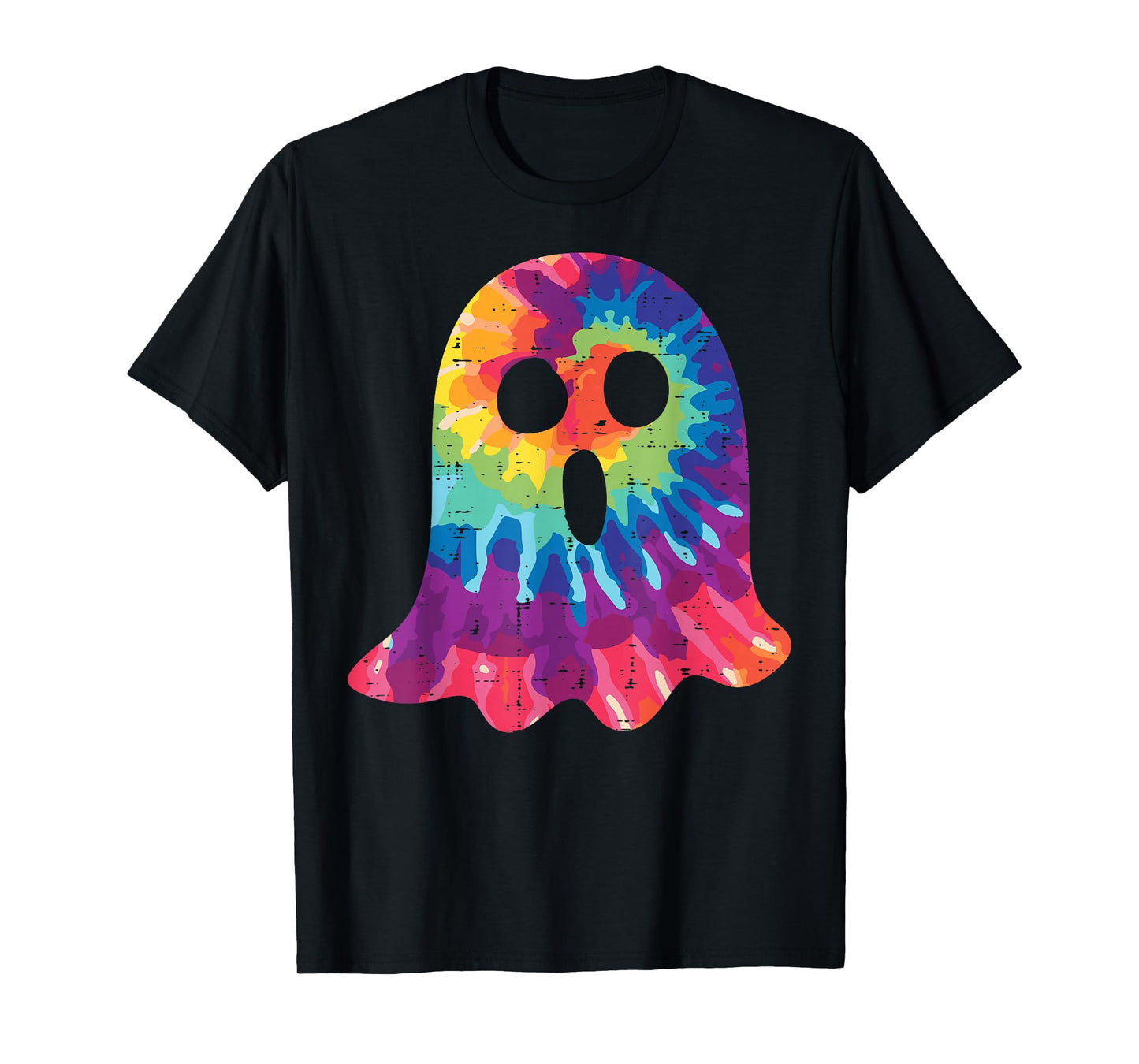 Halloween Ghost Tie Dye Retro Hippie Costume Men Women Kids T-Shirt