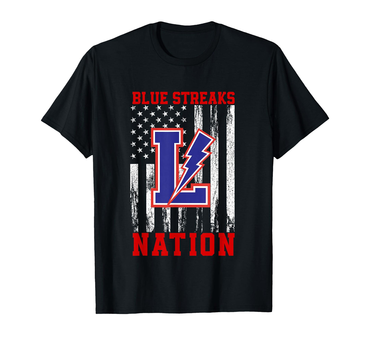 Lake Blue Streaks Logo Nation HS T-Shirt