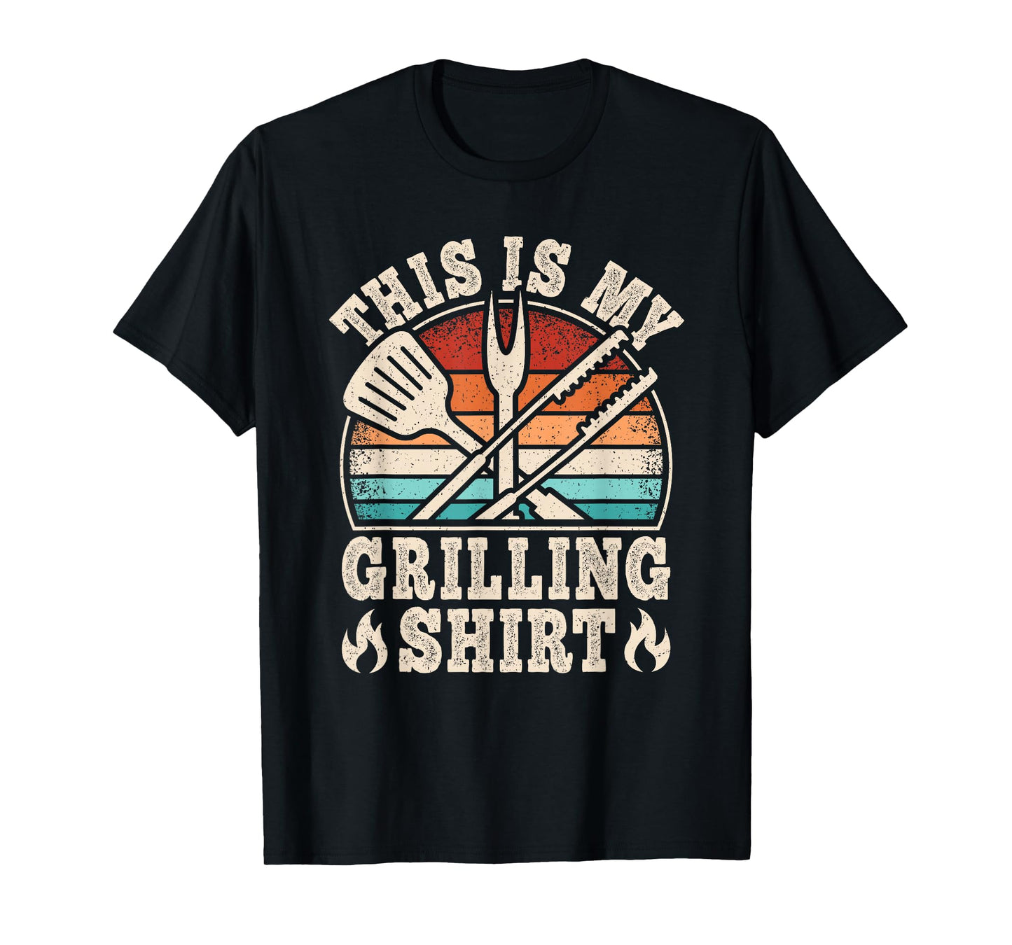 Funny BBQ Retro Grill Barbecue Men This is My Grilling T-Shirt
