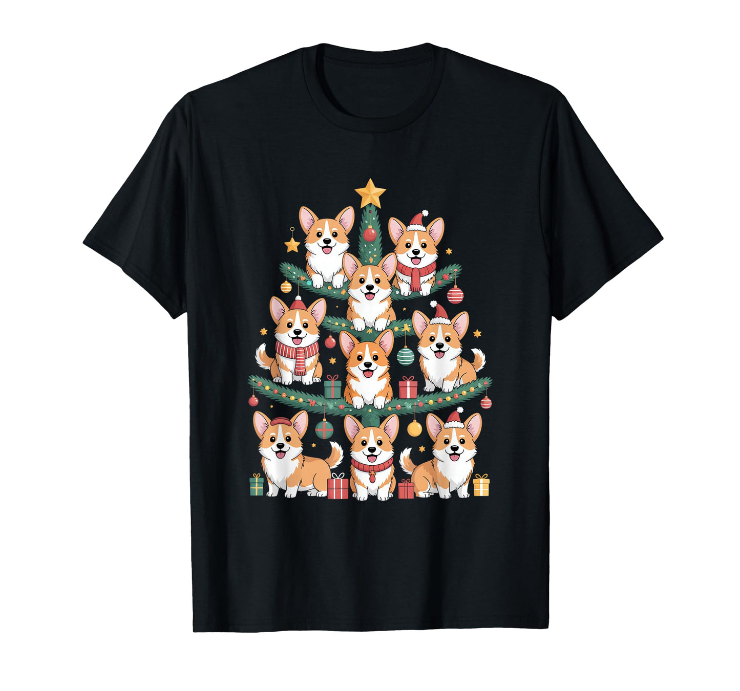 Corgi Christmas Tree Shirt - Cute Holiday Dog Lovers T-Shirt