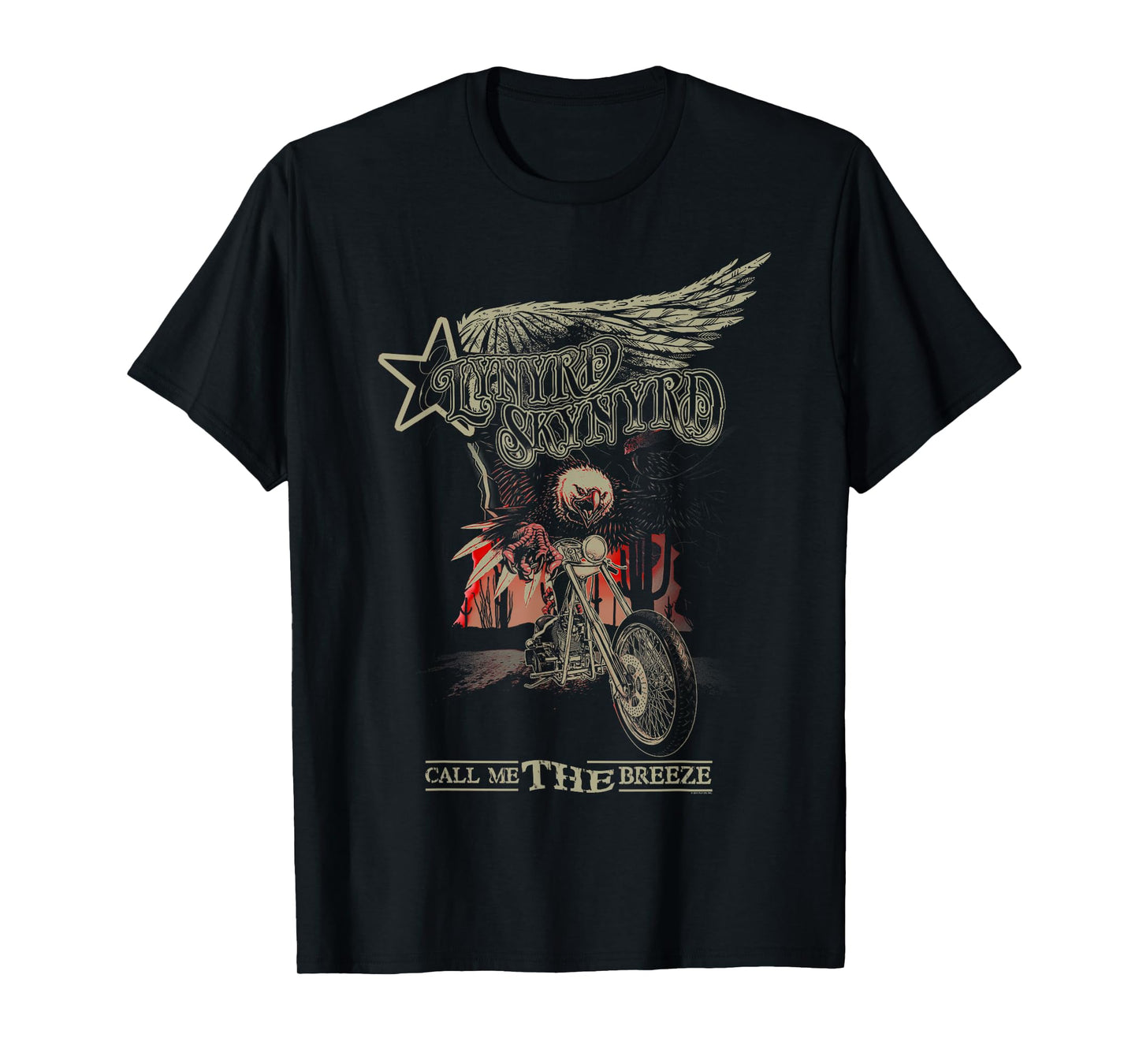 Lynyrd Skynyrd Call Me Breeze Biker Eagle Classic Rock Retro T-Shirt
