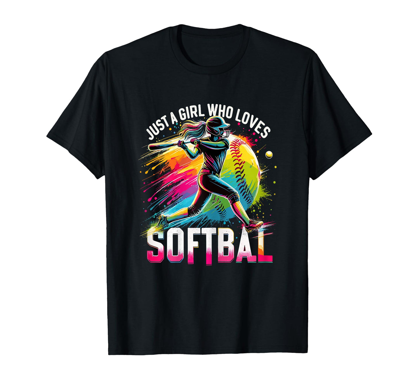 Just A Girl Who Loves Softball T-Shirt