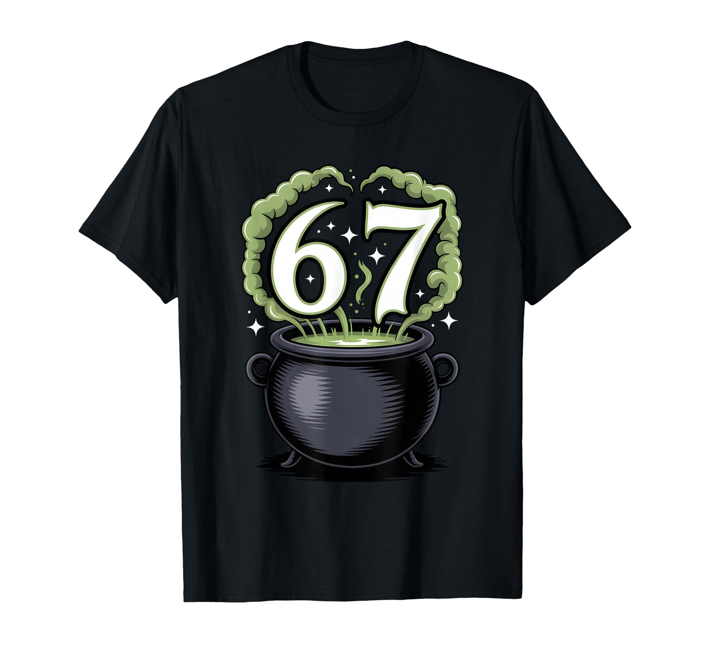 Six Seven 6 7 Funny 67 Meme Halloween Witch T-Shirt