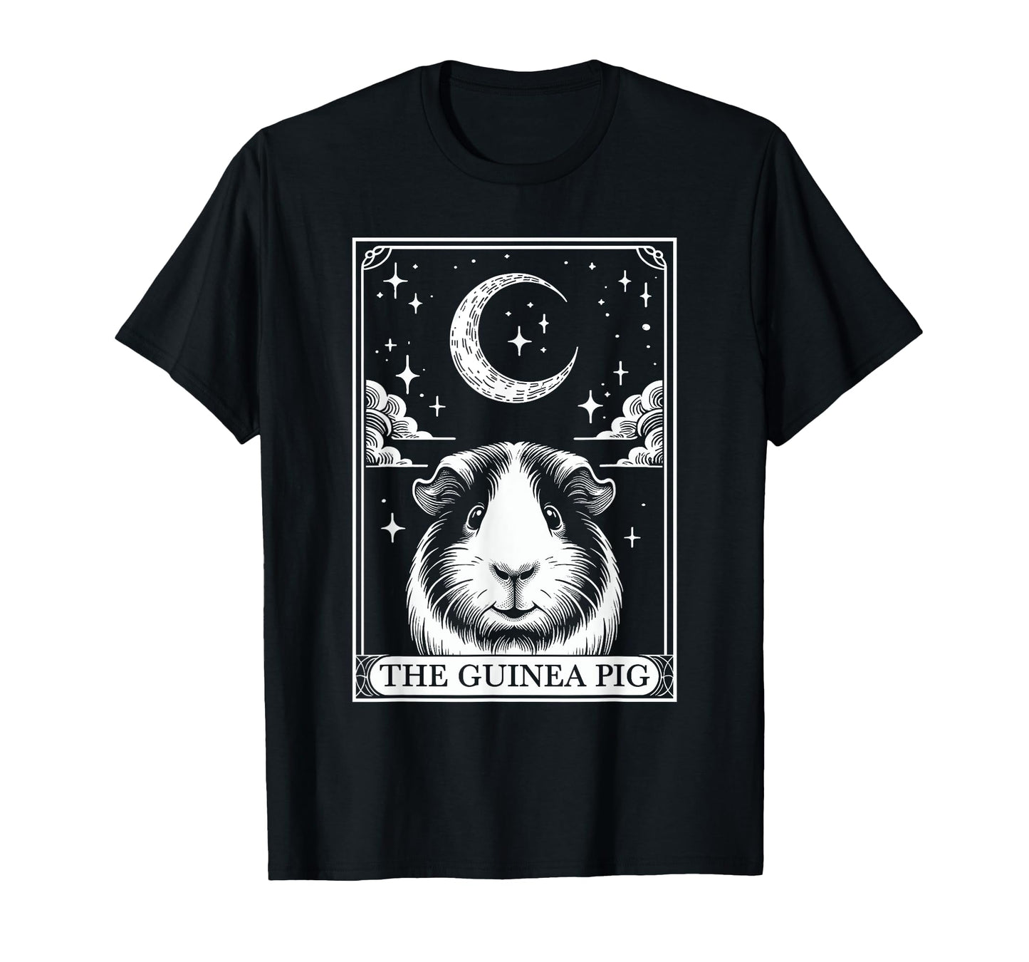 Tarot Card Vintage Crescent Moon Guinea Pig Mom Pet Lovers T-Shirt