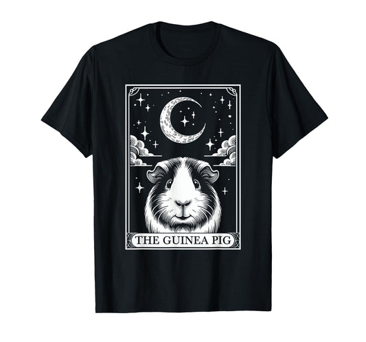 Tarot Card Vintage Crescent Moon Guinea Pig Mom Pet Lovers T-Shirt