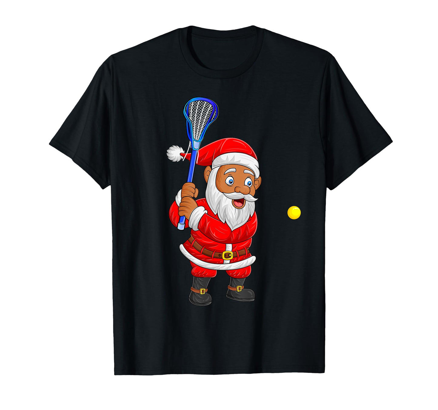 Lacrosse Player Santa Christmas Pajama Funny Xmas Boys Girls T-Shirt