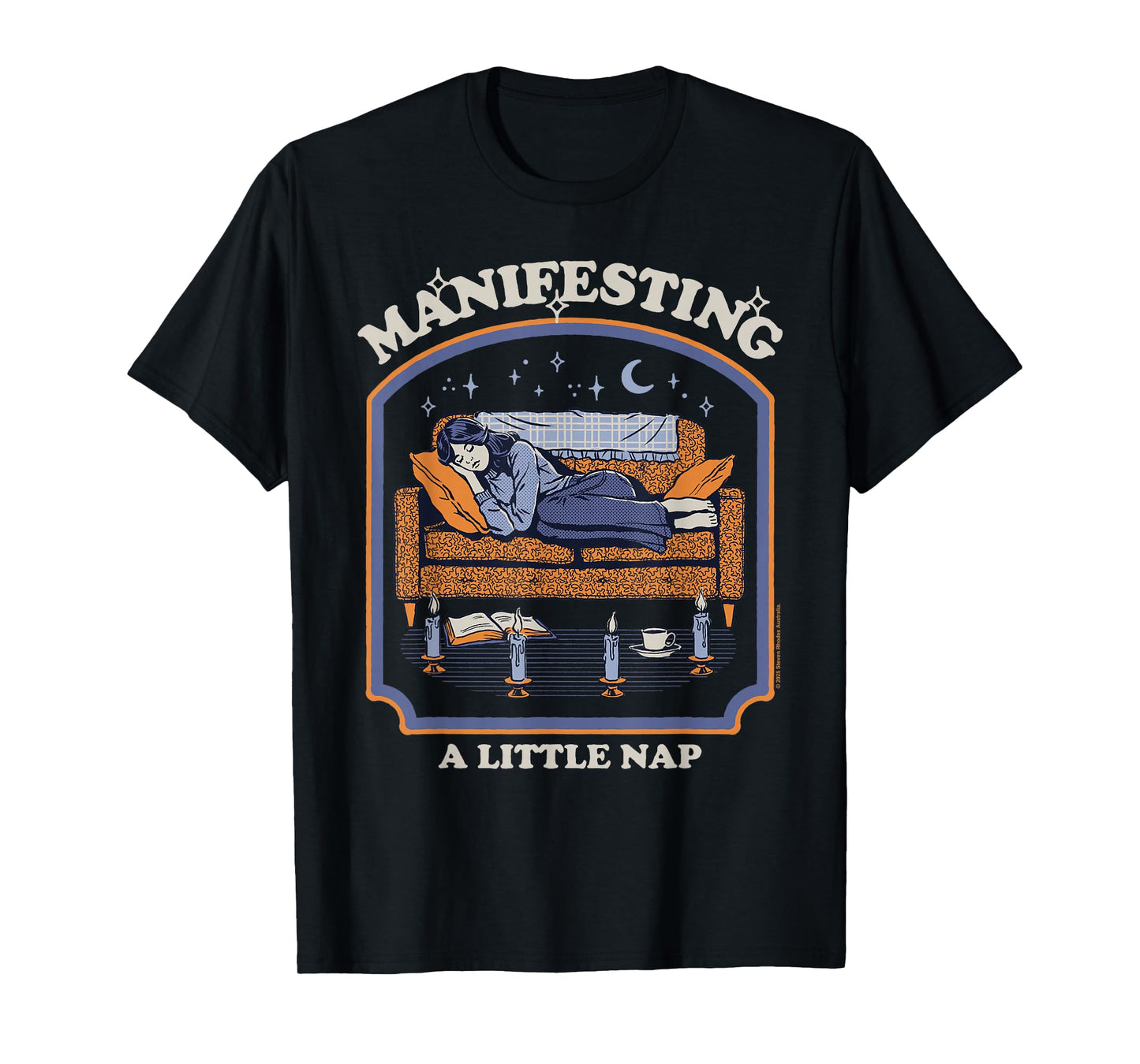 Manafesting a Nap Sarcastic Retro Vintage Funny Adult Humor T-Shirt