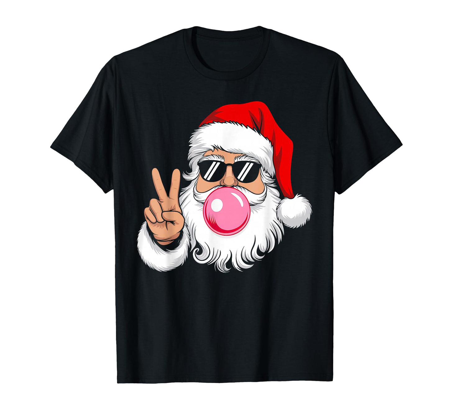 Santa Claus Blowing Bubble Christmas Xmas Family Men Women T-Shirt