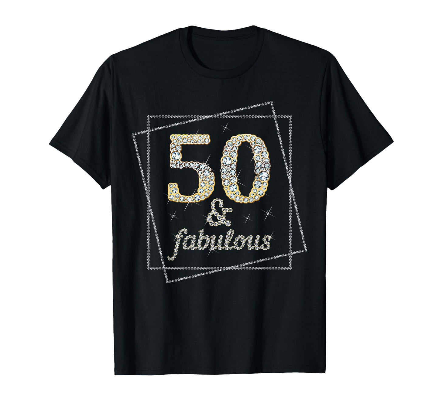 50 Years Old Lady Cute Womens 50th Birthday 50 and Fabulous T-Shirt