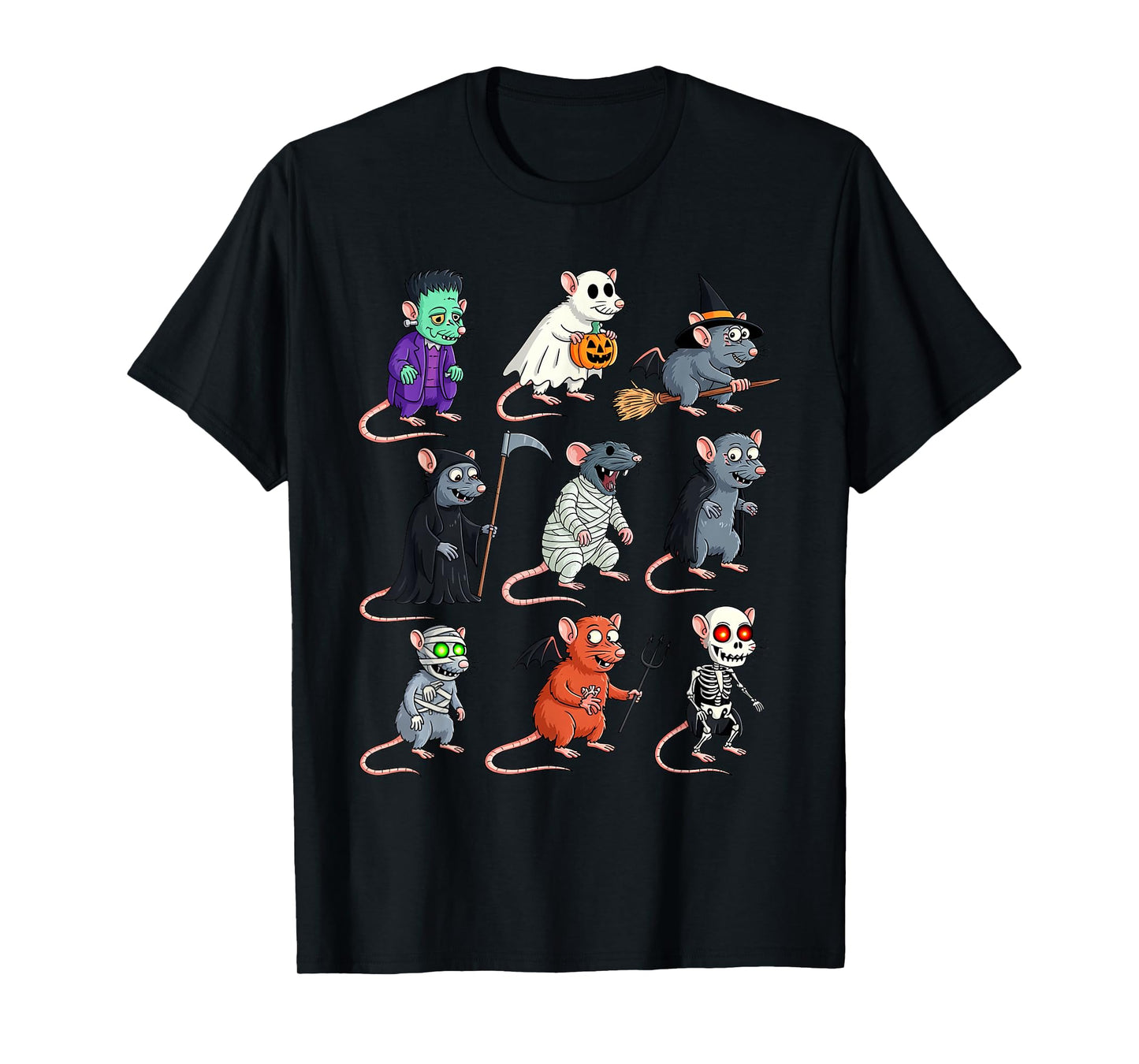 Rat Spooky Witch Boo Zombie Rat Halloween Boys & Girls T-Shirt