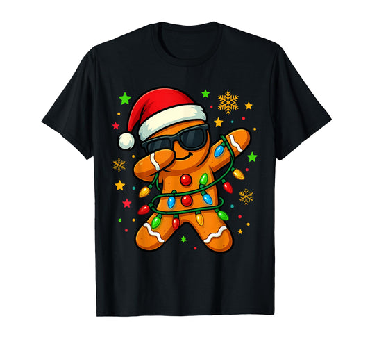 Dabbing Gingerbread Man Christmas Boys Girls Kids Funny Xmas T-Shirt